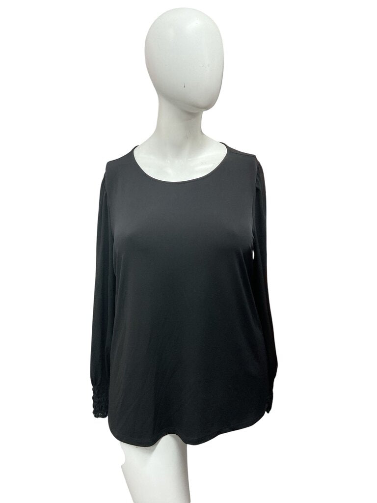 Susan Graver (XL) Black L/S Top