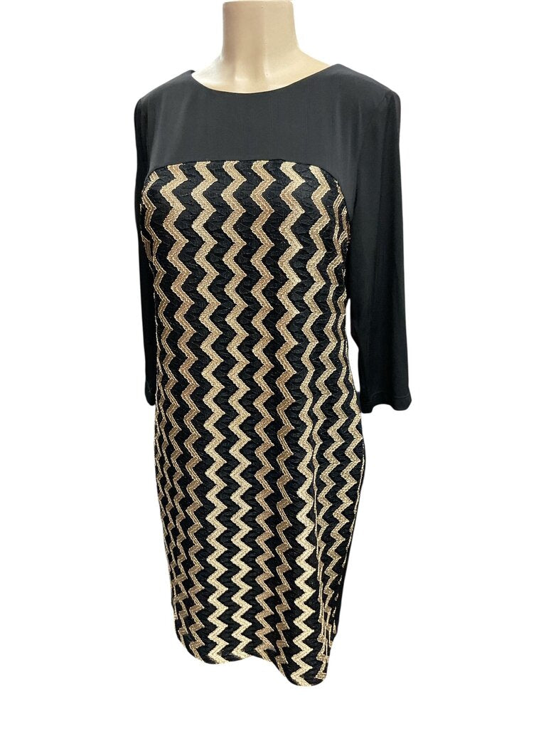 Chico's ( 2) Gold/Black Dress