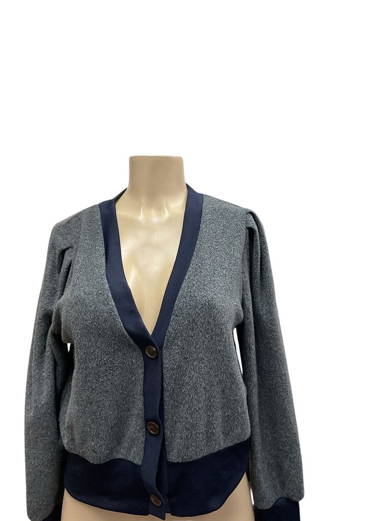 A (Med) New Day Blue Fleece Button Up