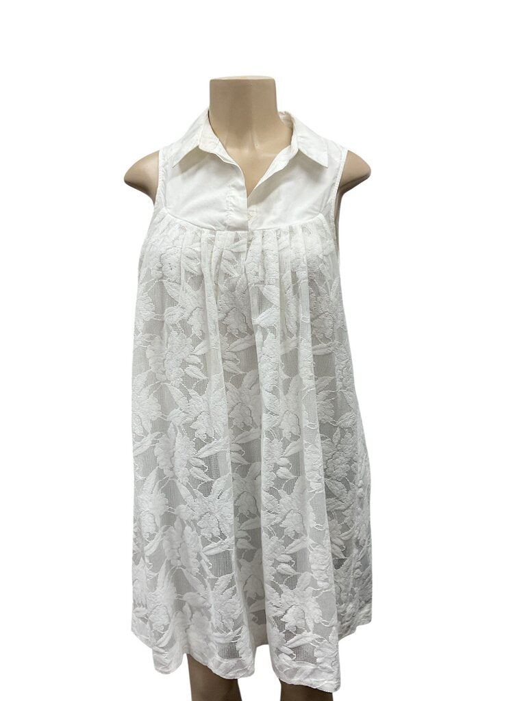 HD (Med) in Paris White Sheer Bottom Dress