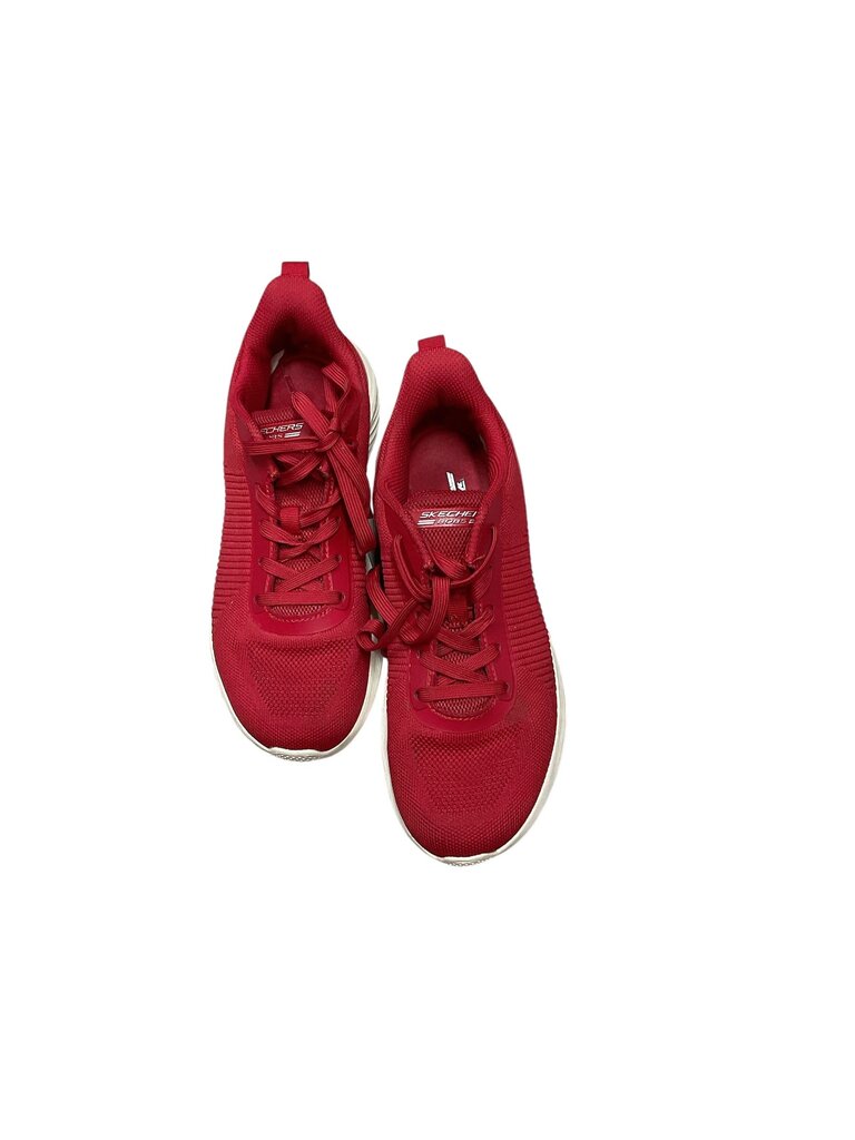 Skechers red running shoes