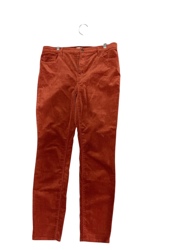 Loft high rise skinny orange courderoy pants