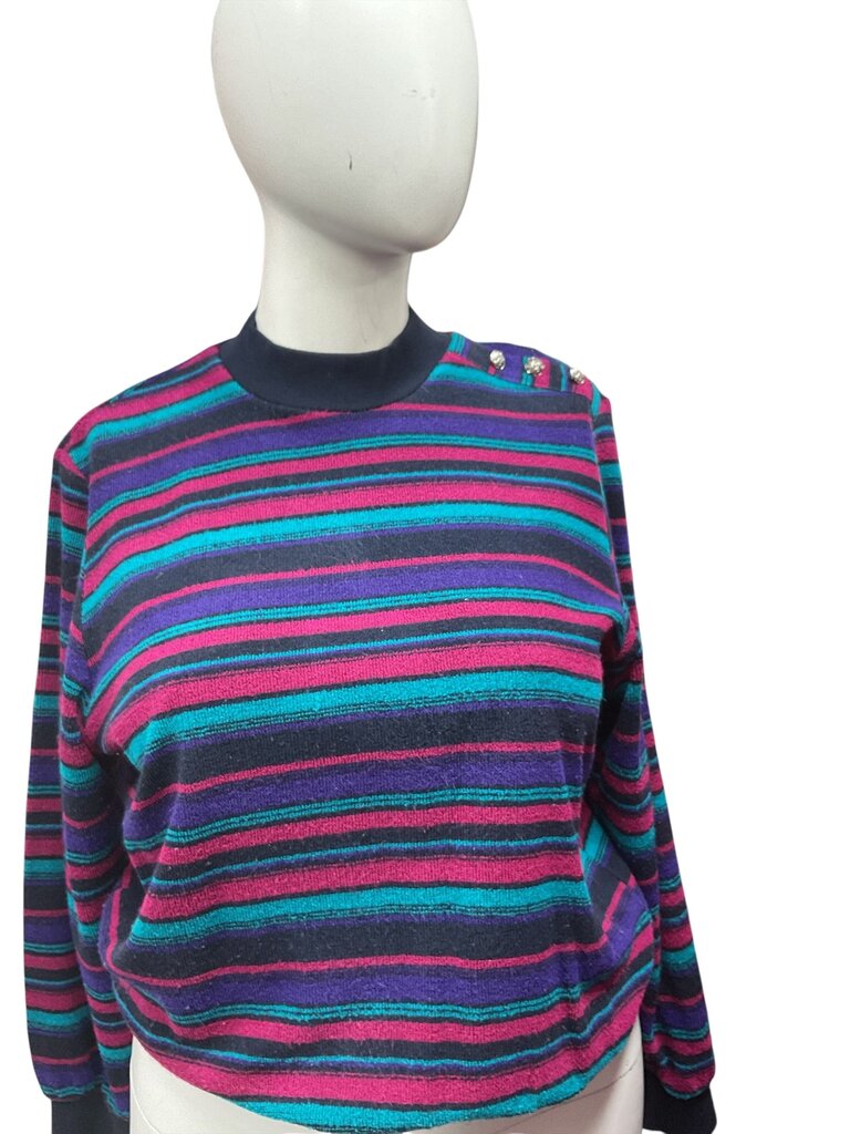 Alfred (Large) Dunner Printed Striped Sweater