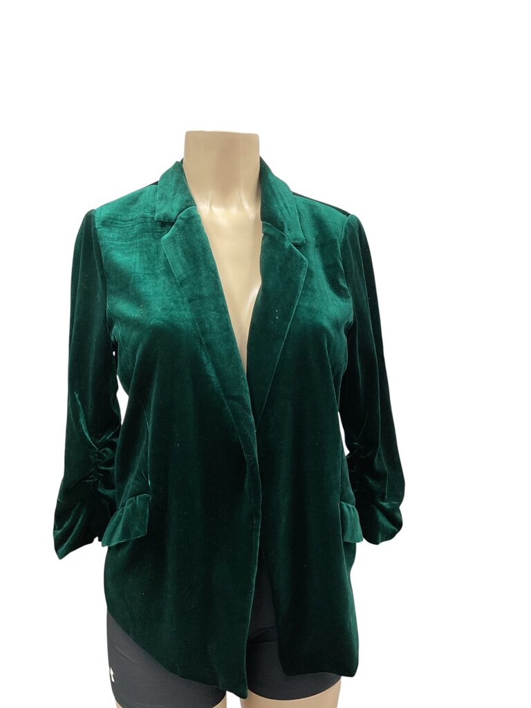 Skies are blue green Velvet jacket