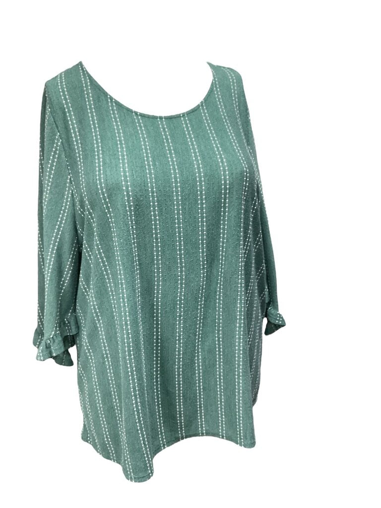 W5 (3x) Green Oversized Blouse