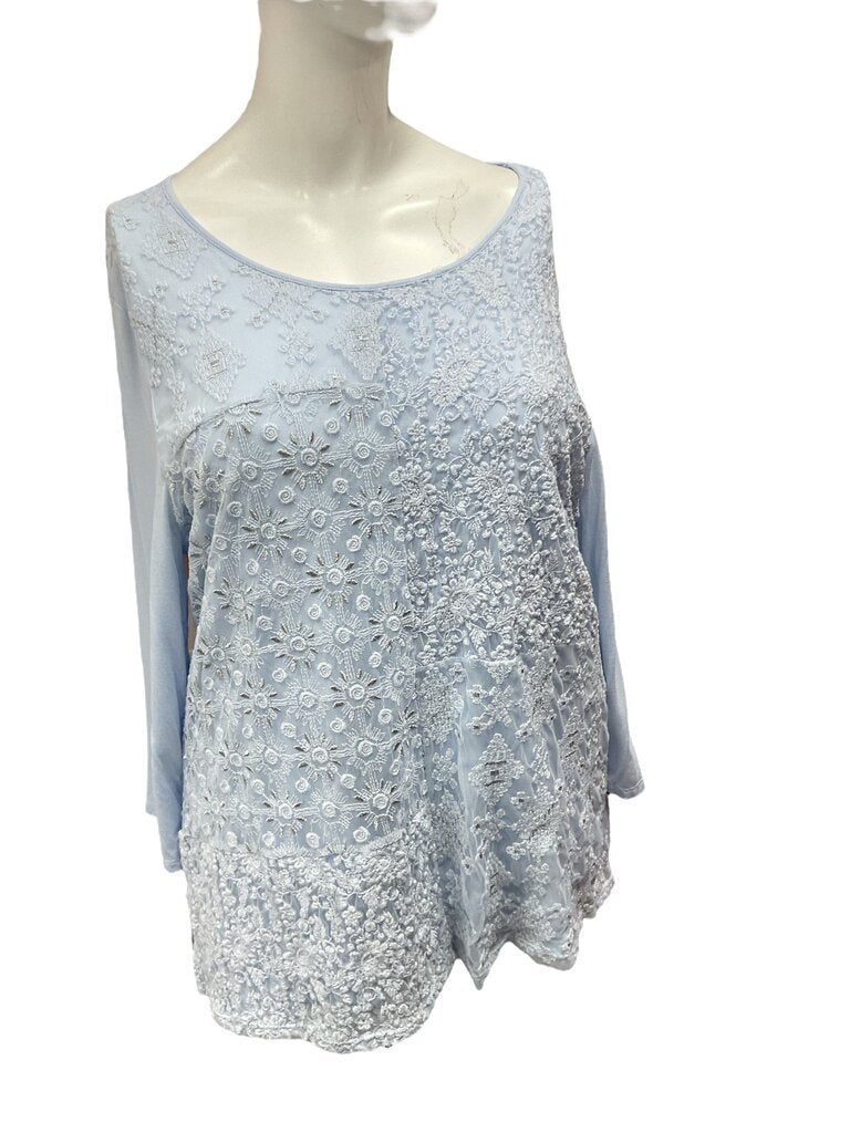 Chicos (4) Blue Floral Blouse
