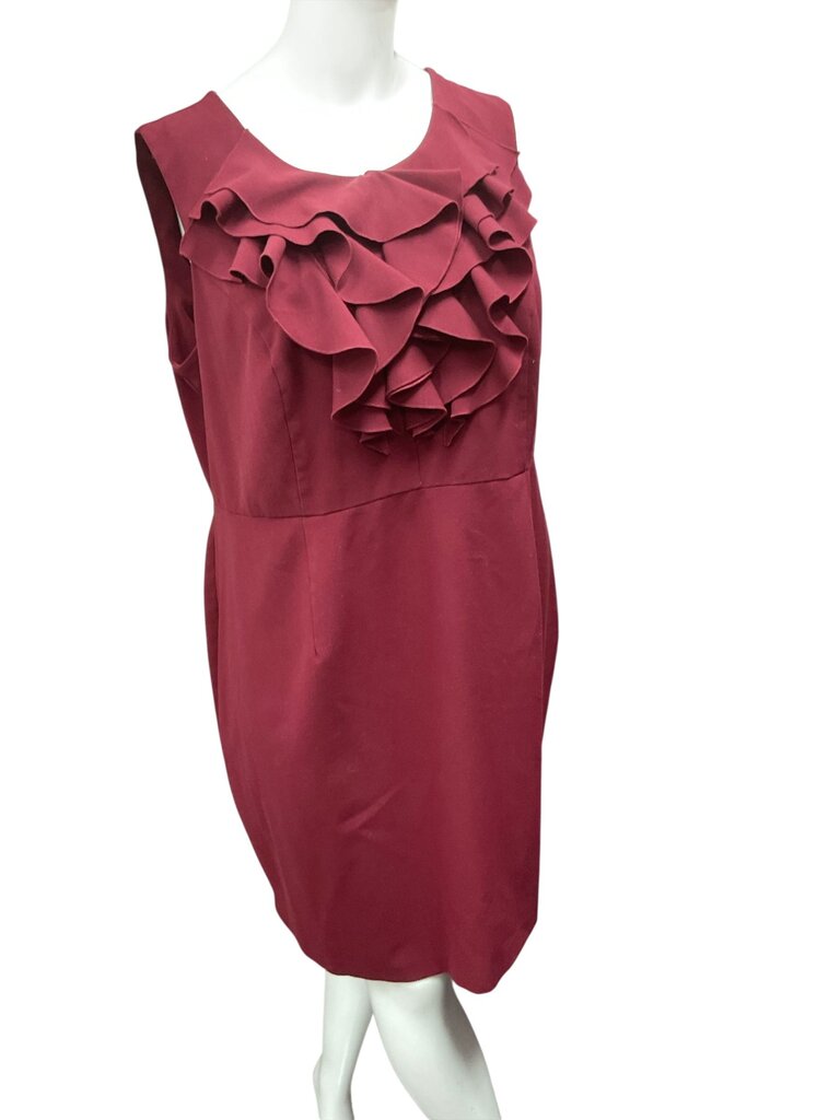Cato (22w) Burgundy Ruffled Dress