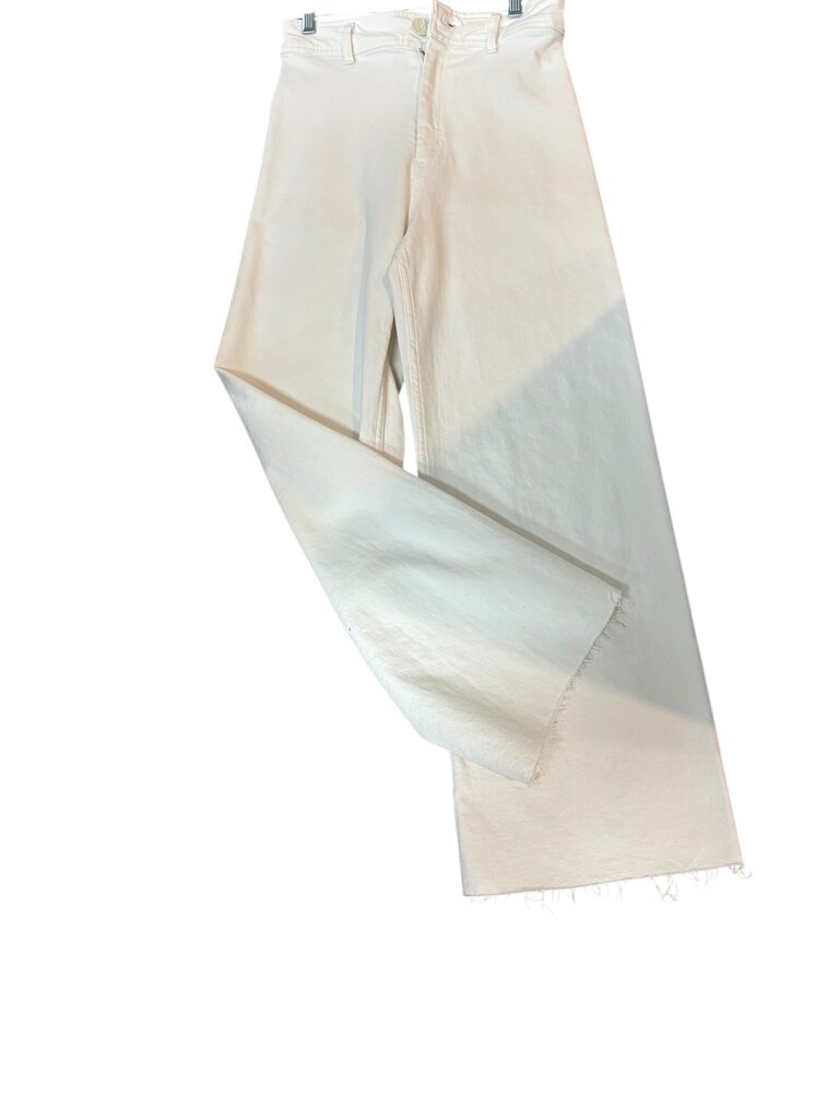 Zara (4) White Wide Legged Denim Pants **