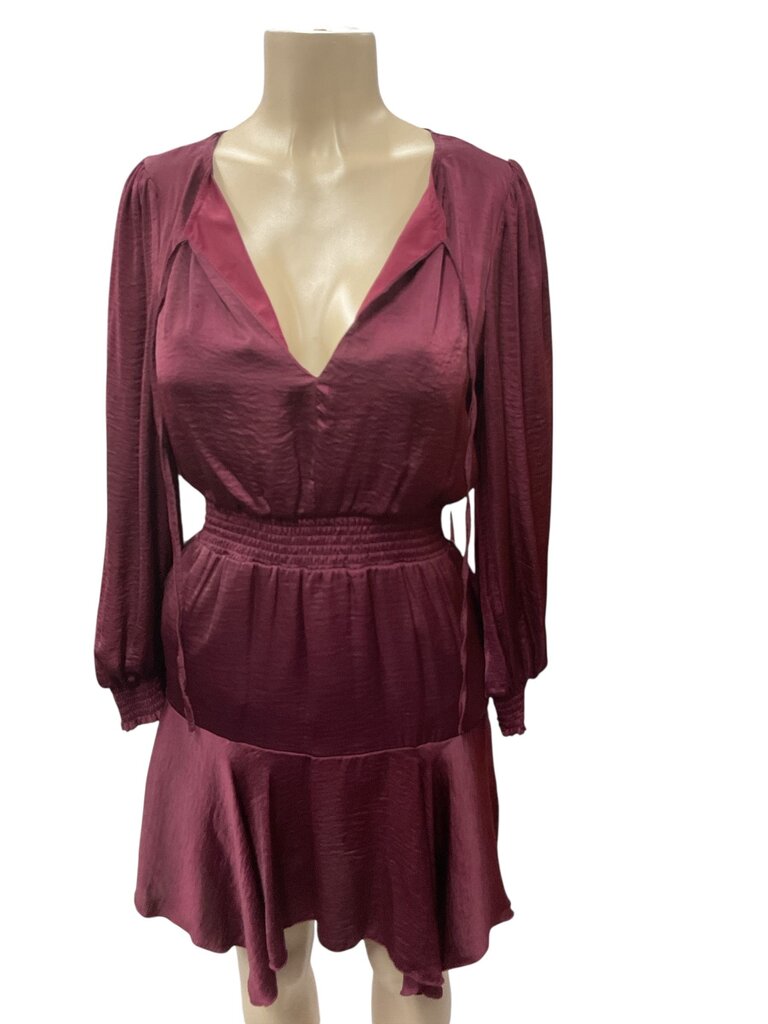 Sam (6) Edelman Burgundy Wrap Dress