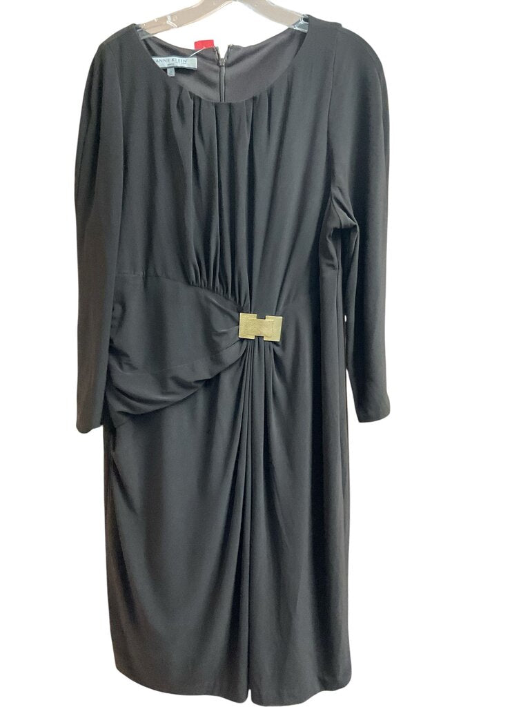 Anne (16) Klein Brown Wrap Dress w/Gold Buckle