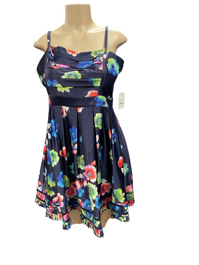 Jessica (14) Simpson Blue Floral Strapless Dress