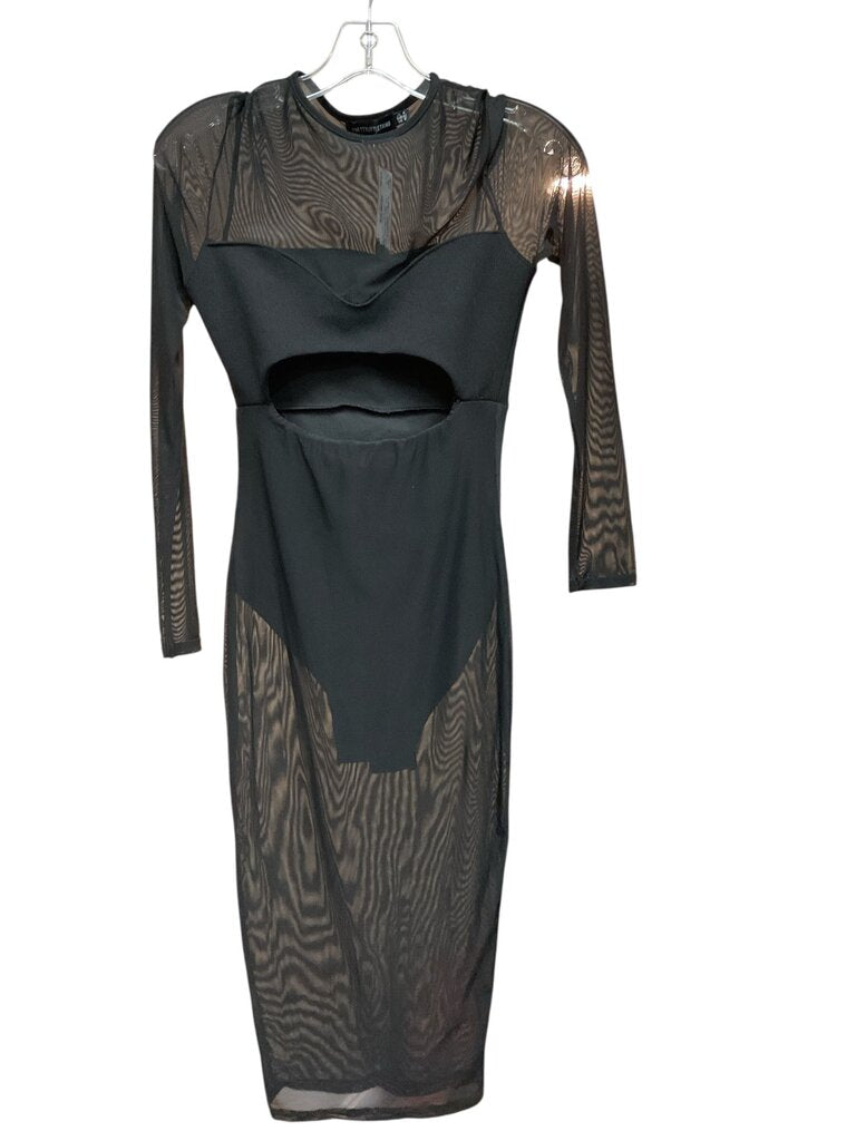 Pretty little things Black mesh bodysuit dress