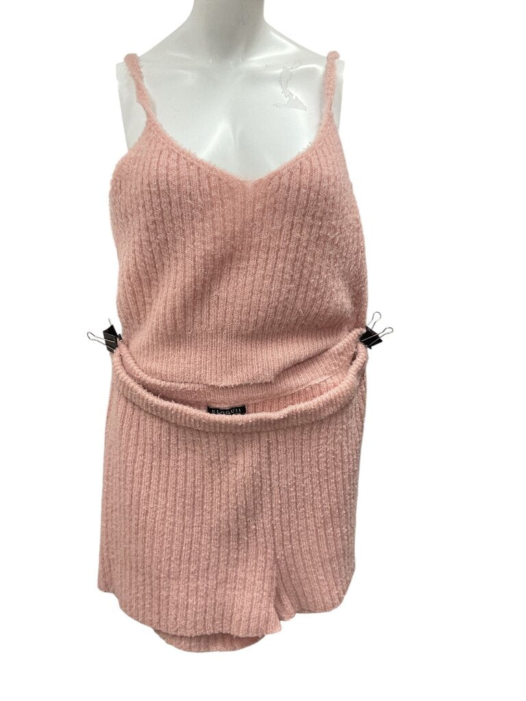 Eloquii (18/20) Pink Fuzzy Sweater Two Piece
