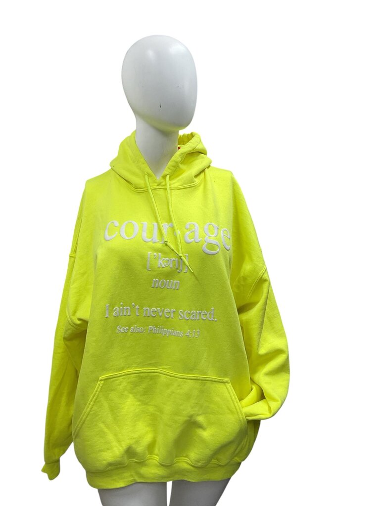 Courage (3XL) Highlighter Yellow Hoodie