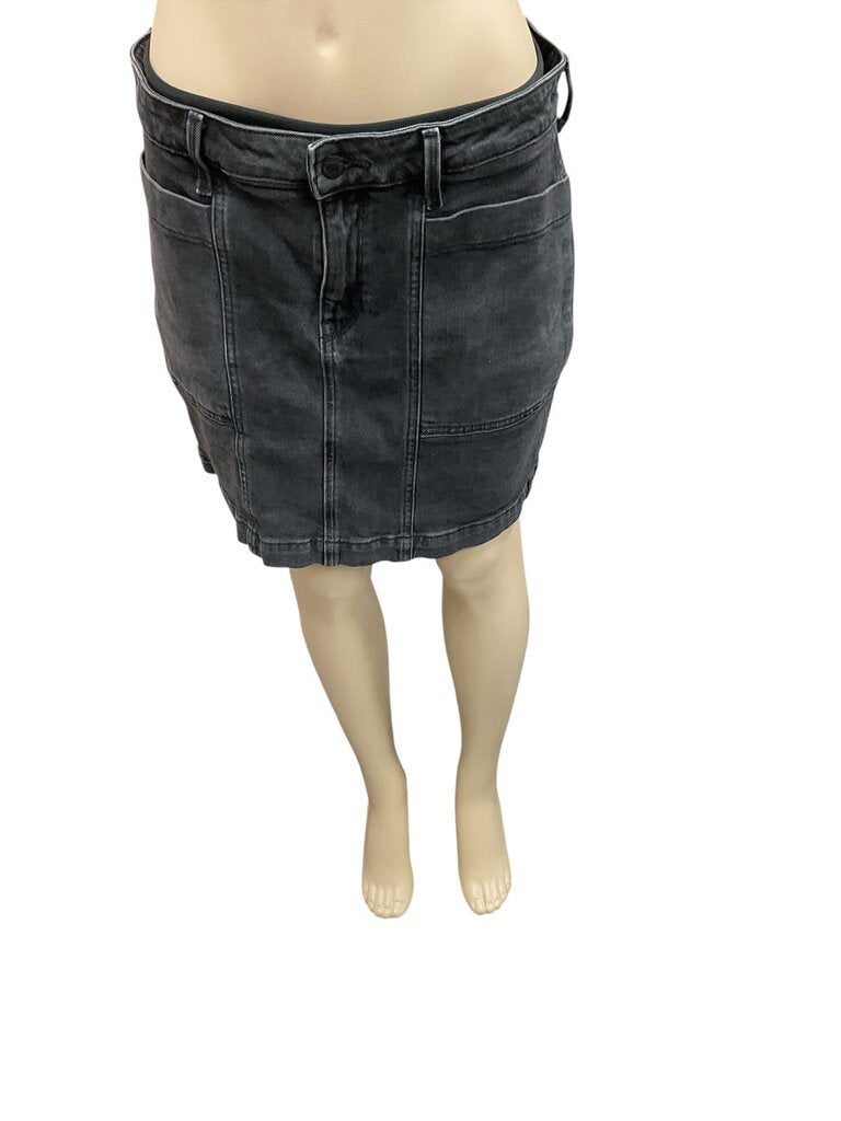 Old (12) Navy Black Mini Denim Skirt