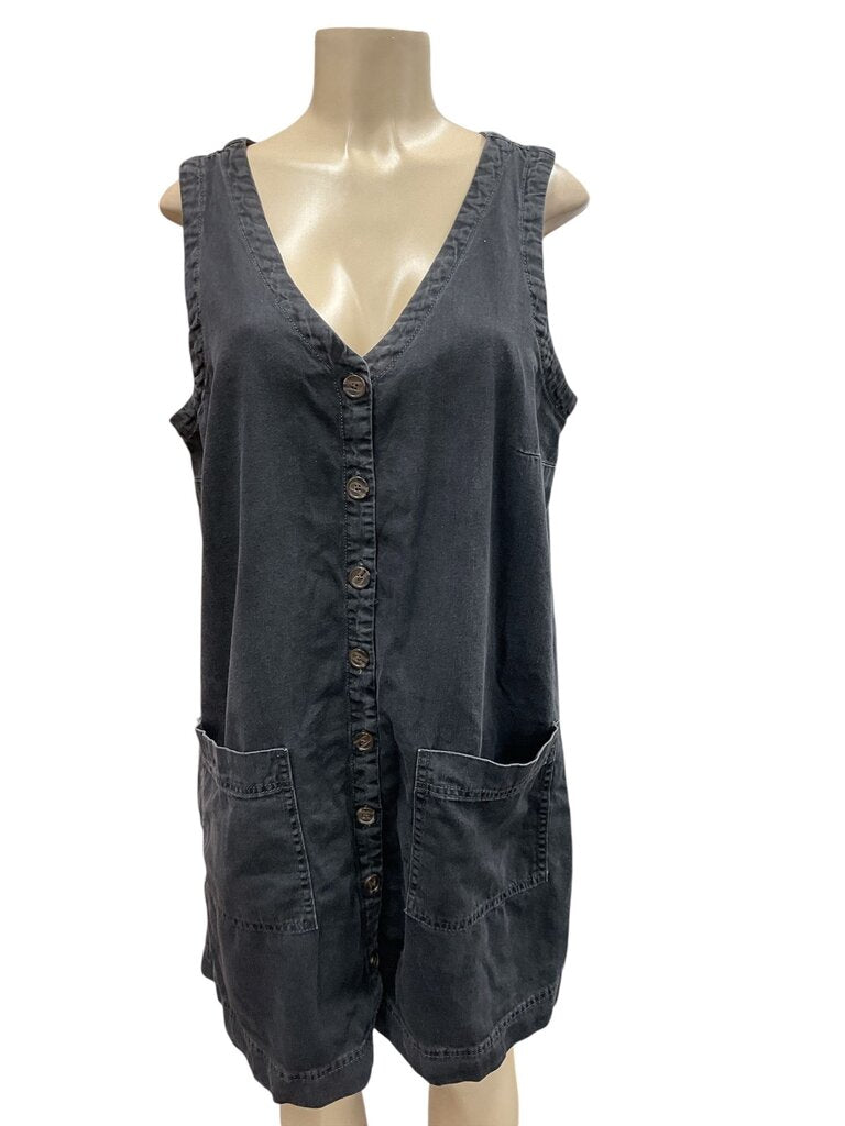 Old (Large) Navy Grey Jumper Dress