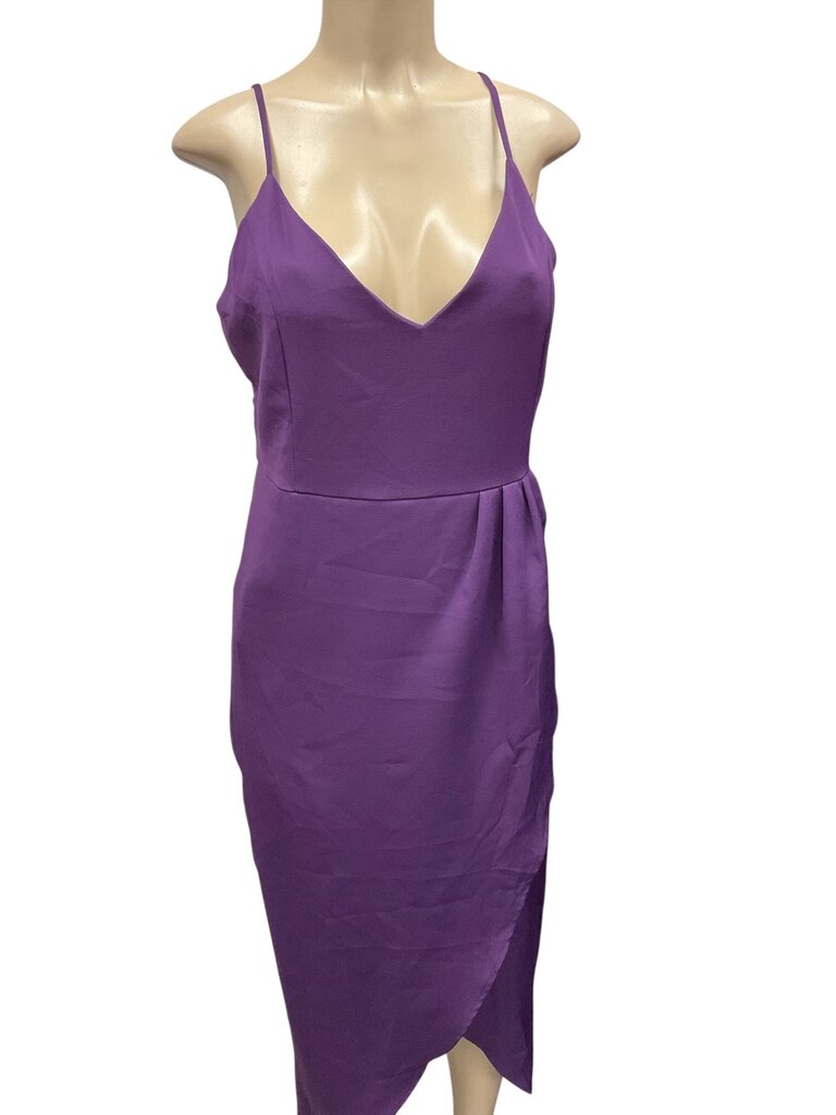 CMZ2005 purple strappy slit dress