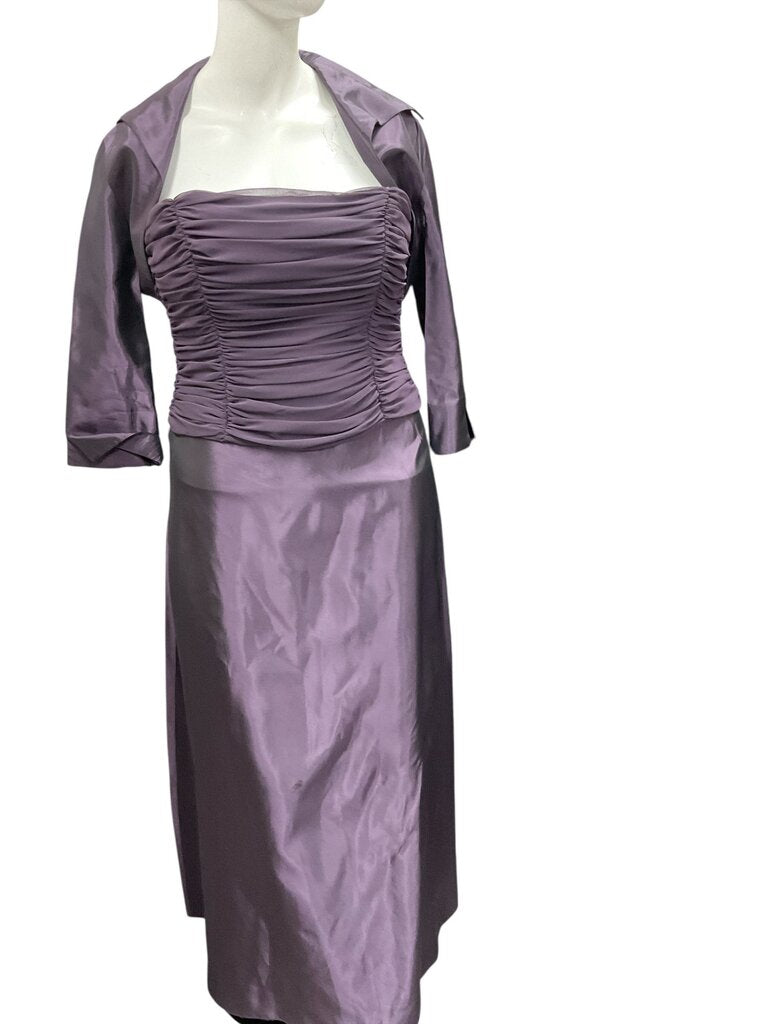 JS collection Purple strappy dress with jacket