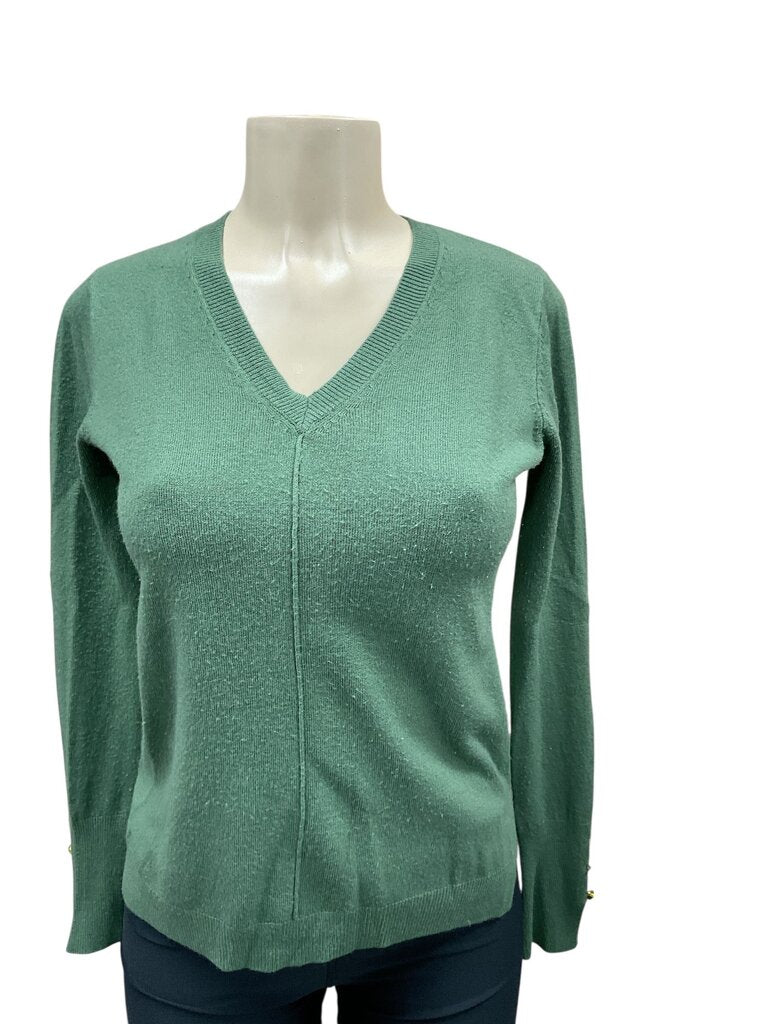 Primark (Small) Green V Neck Sweater