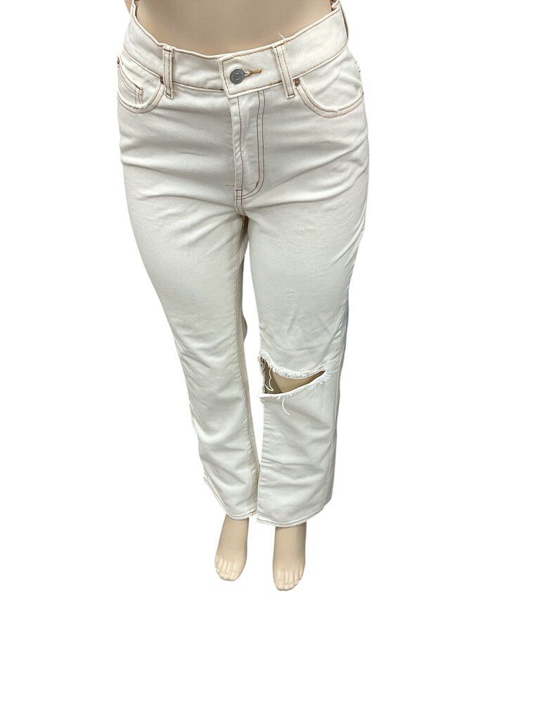 BDG (27) Cream Wide Leg Denim