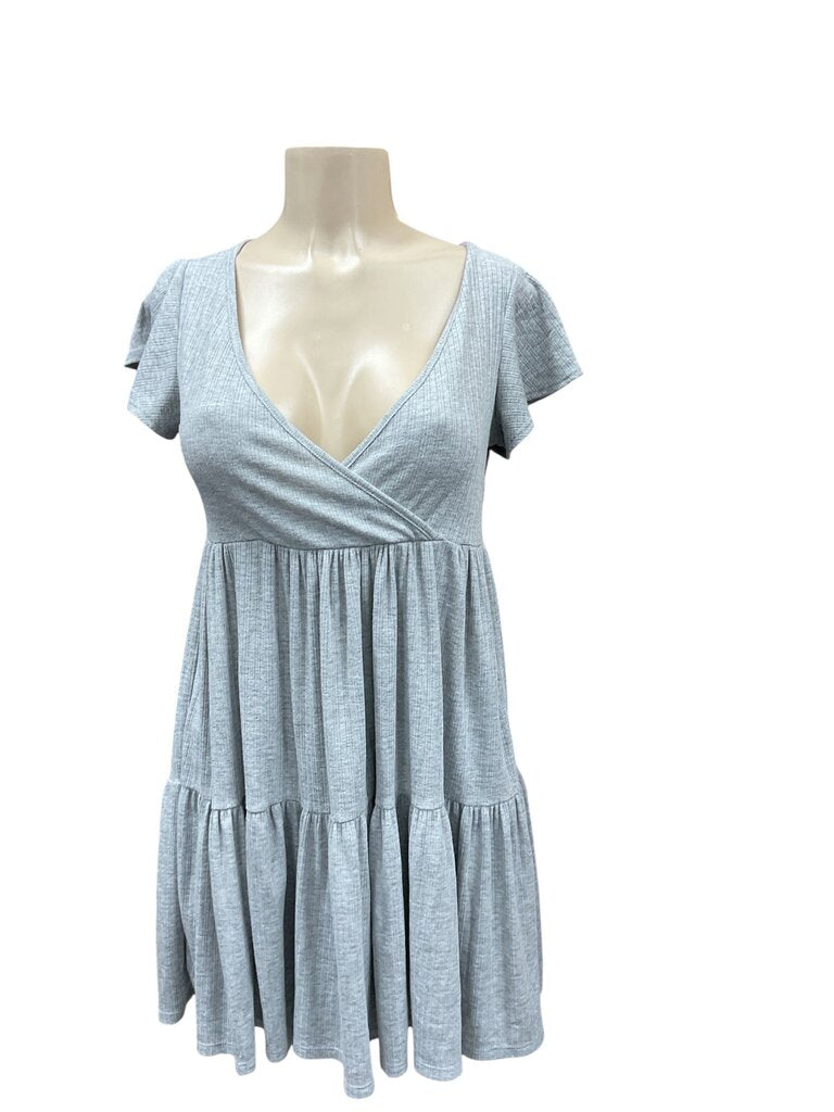 See (Med) You Monday Grey Peasant Dress