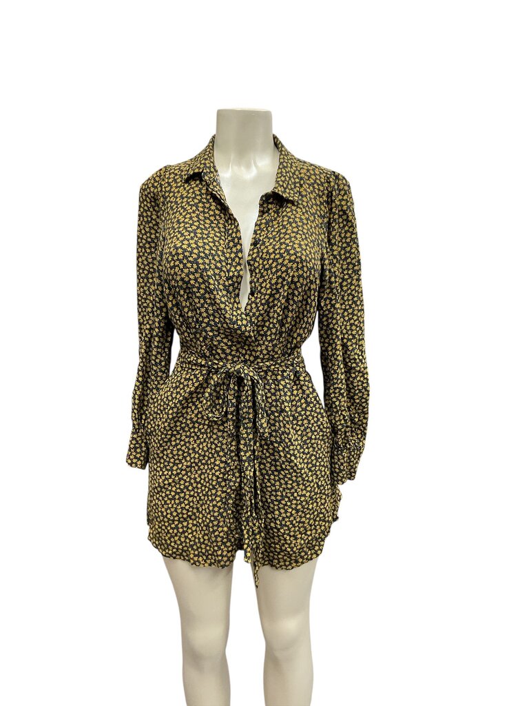 Zara (Med) Yellow Printed Blouse