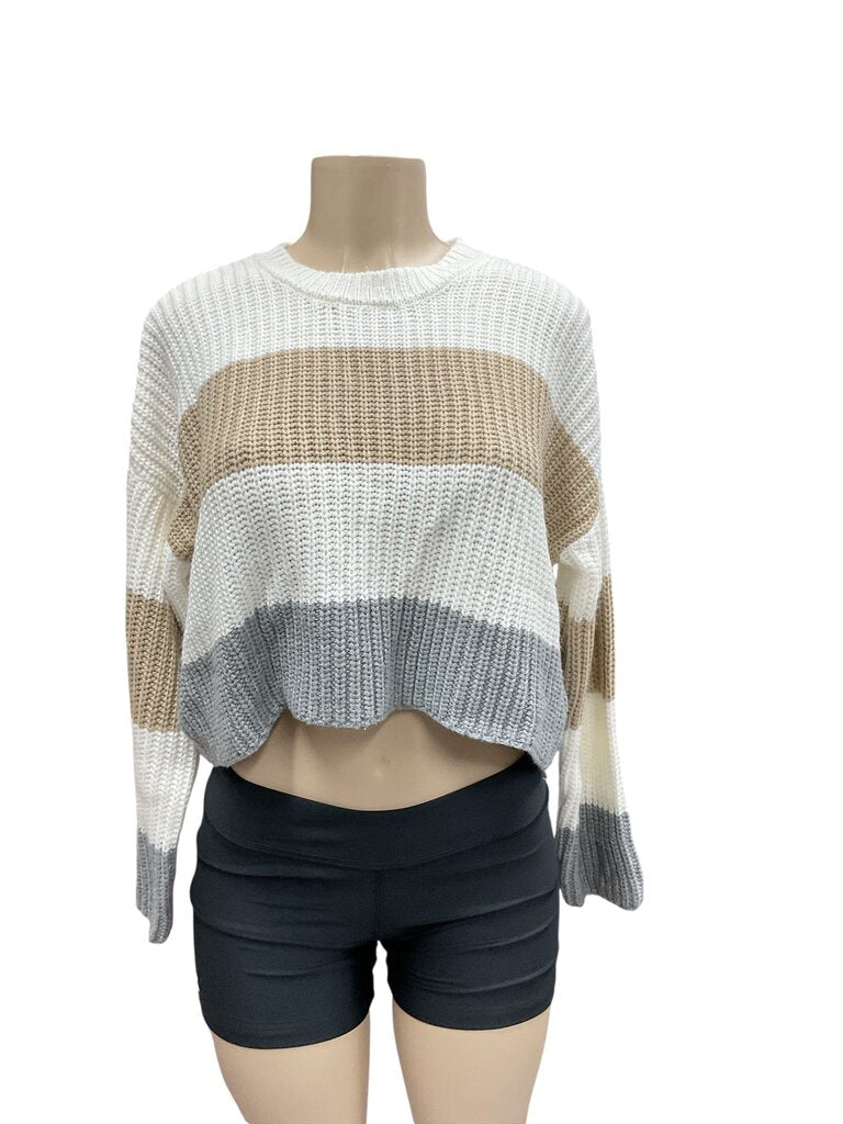 Sincerely (Med) Jules White/Grey Sweater