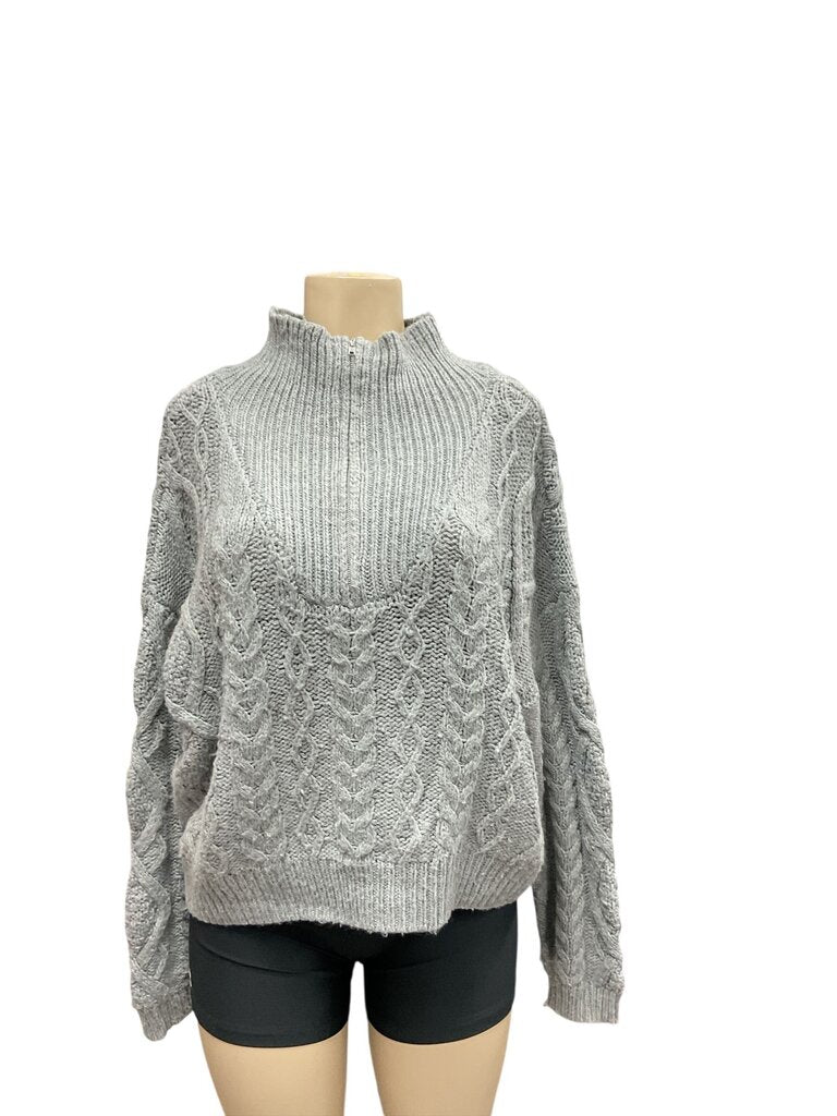 Lucky Brand (Large) Grey Zippered Sweater