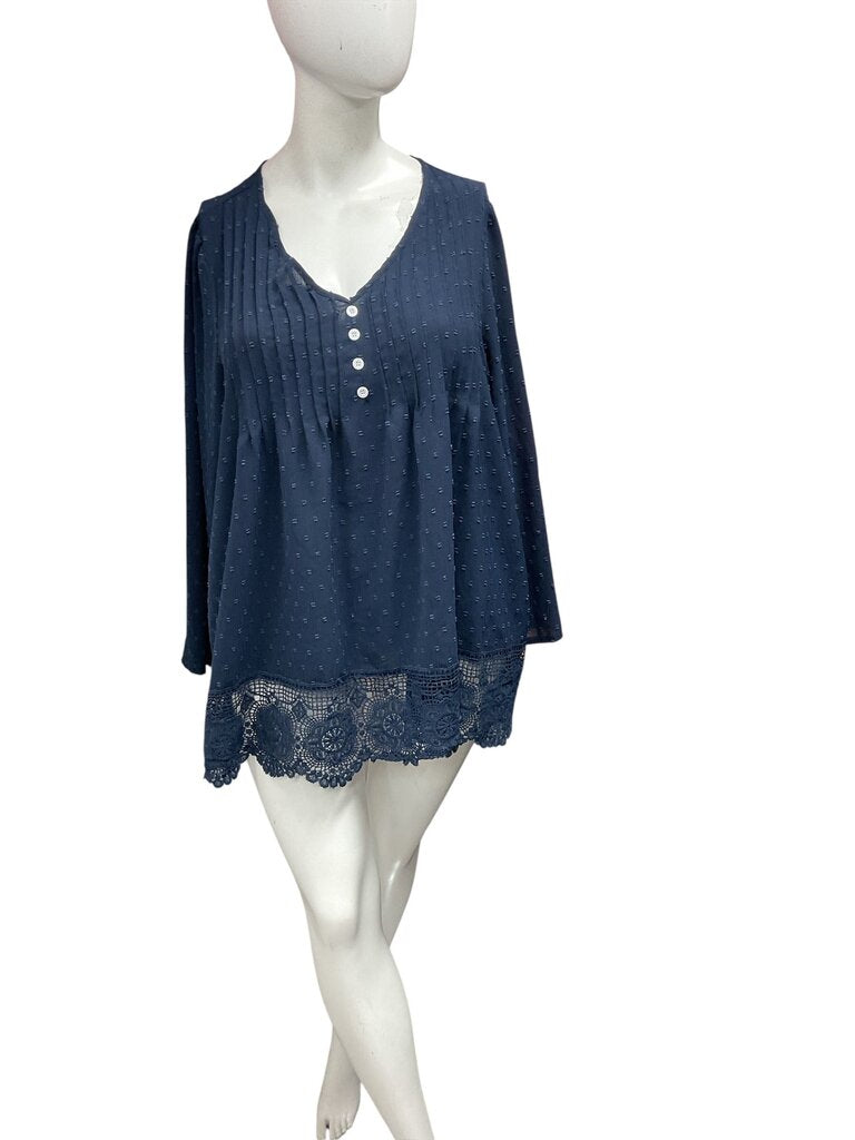 MOW (3XL) Blue Oversized Blouse