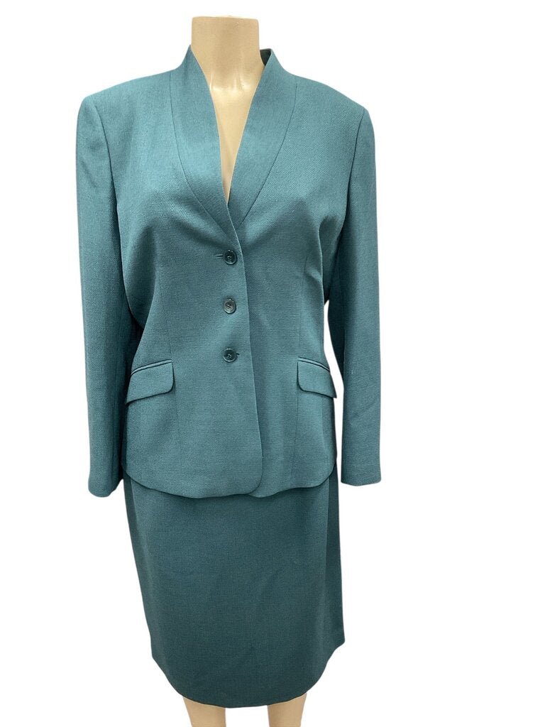 Kasper (14) Teal Skirt Suit