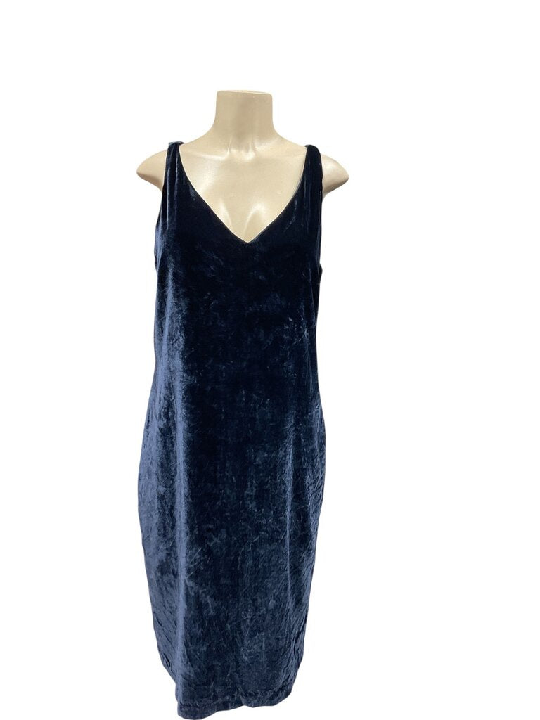 Banana (12) Republic Blue Velour Sleeveless Dress