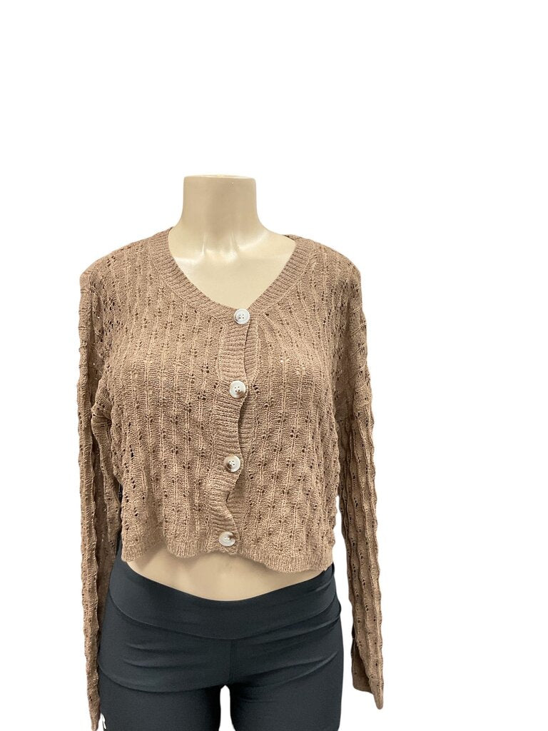 Paper Moon (Small) Brown Cardigan Sweater
