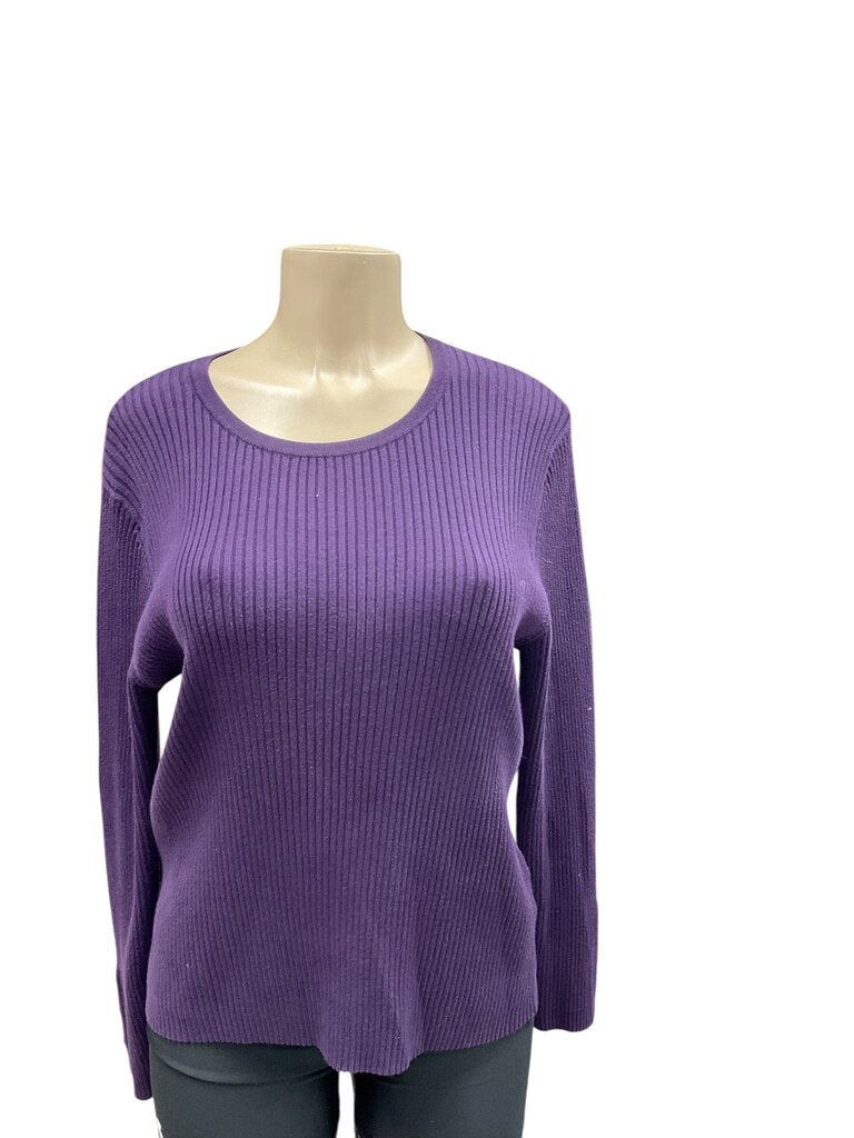 Lands (Large) End Purple Ribbed L/S Sweater