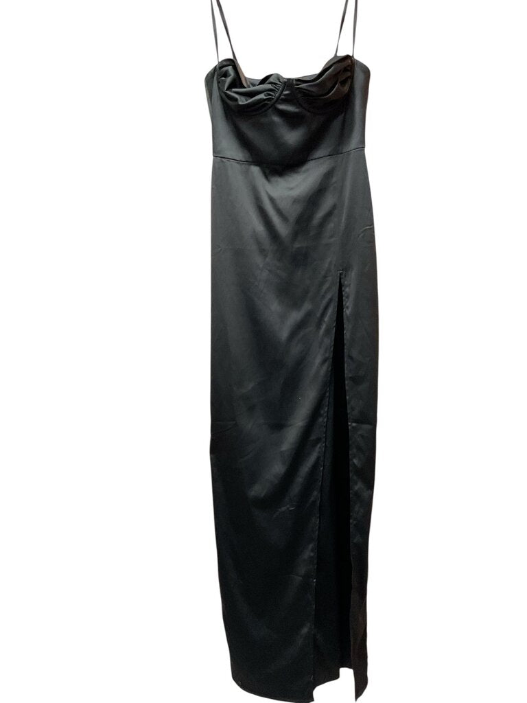 Babyboo (XS) Black Satin Dress w/ Slit