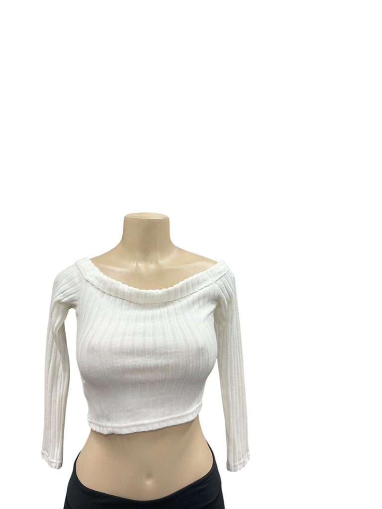 MOW (XS) Tan L/S Cropped Sweater