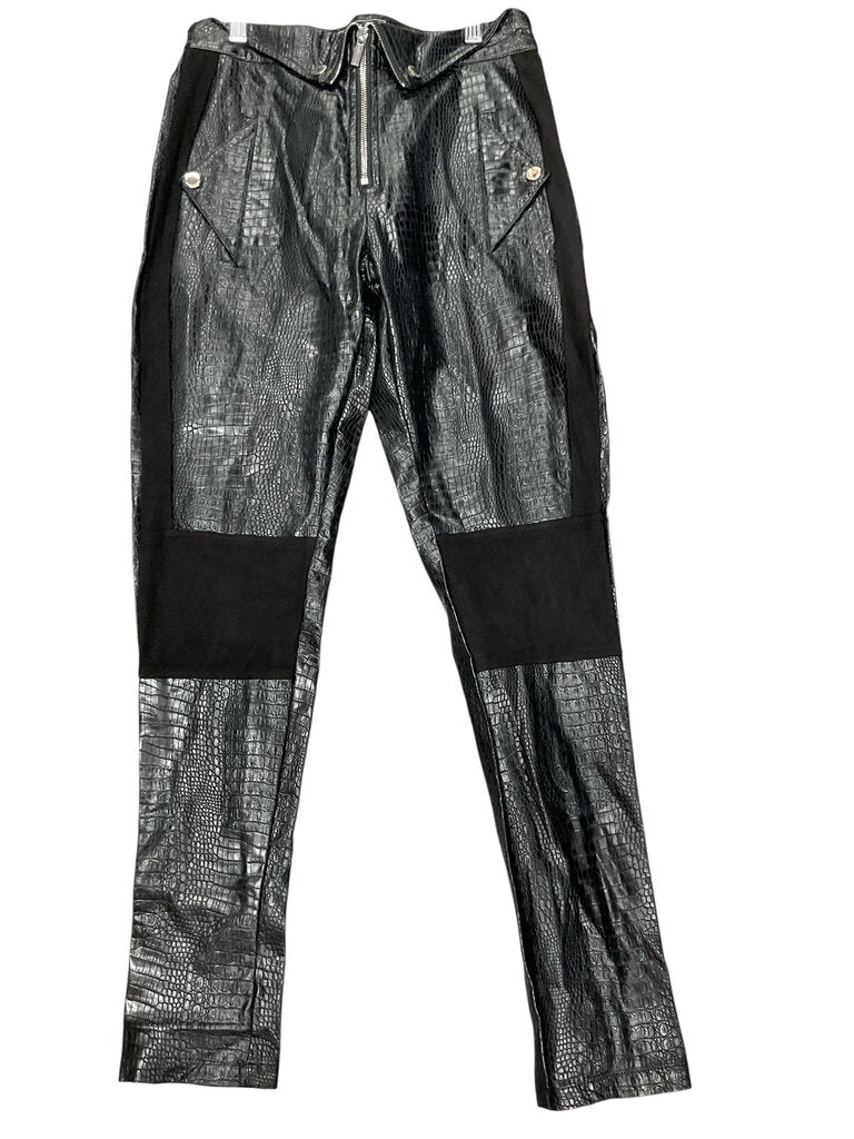 Maniere (10) E Devoir Black Faux Leggings