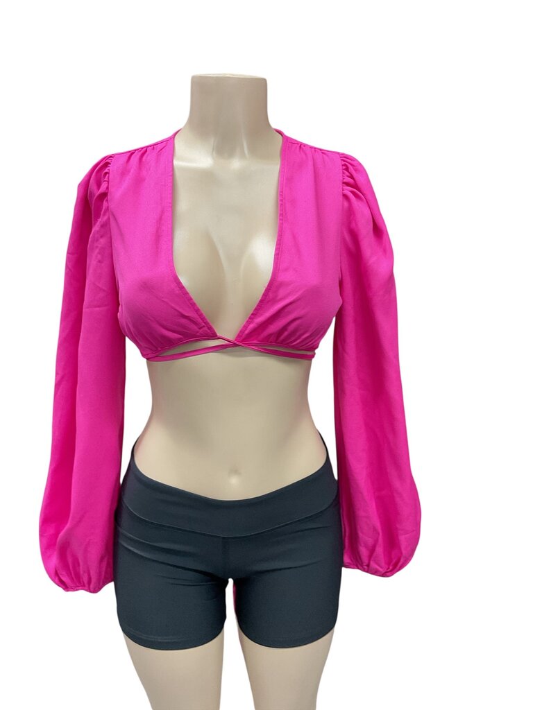 MOW (Small) Sky Fuschia Cropped Blouse