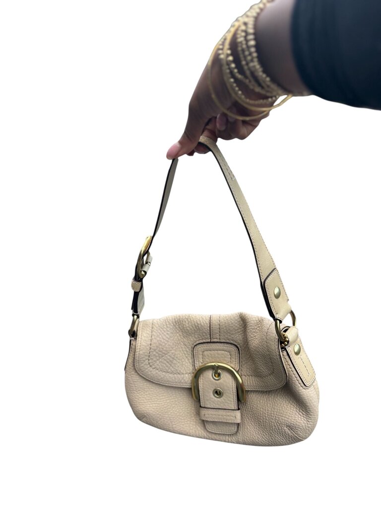 Coach Tan Shoulder Bag Gold Buckle