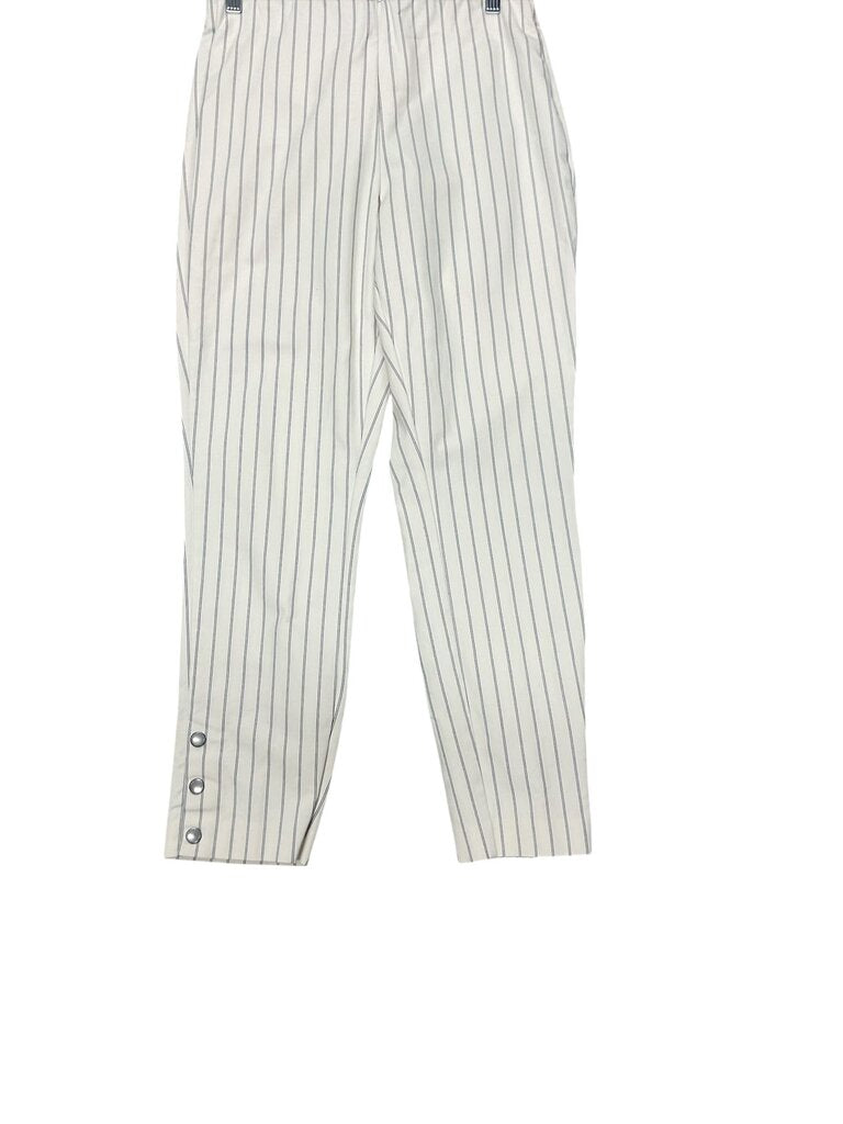 Rag (10) and Bone Cream Pants w/ pinstripes and Silver Bottom Buttons