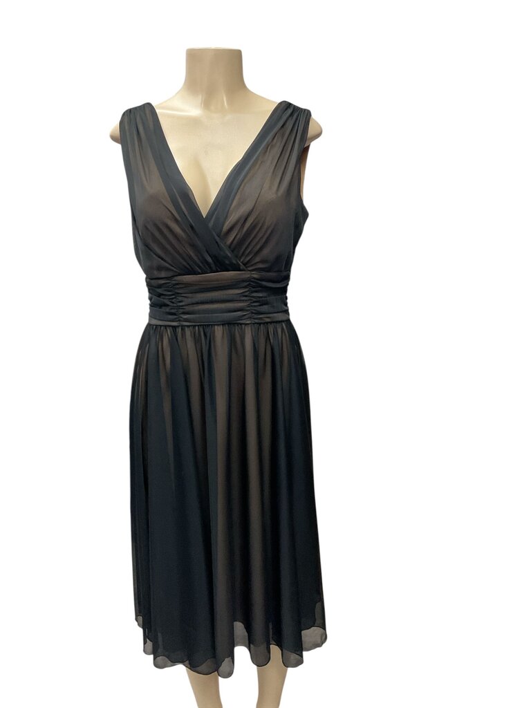 Connected (10) Apparel Black Lace V Neck Dress