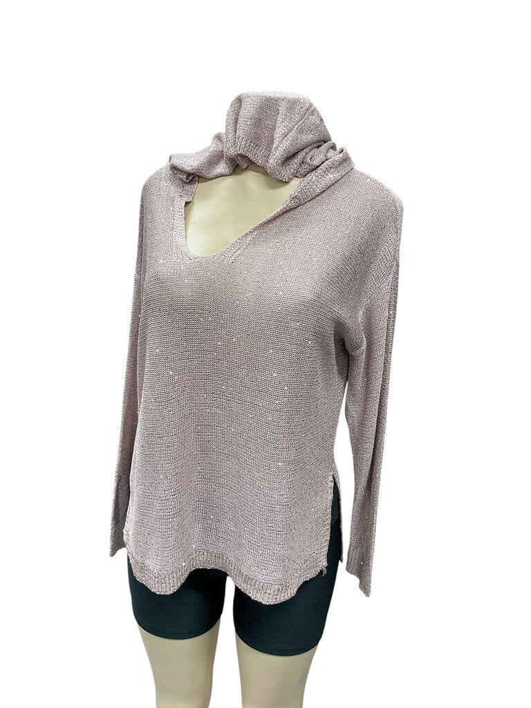 Sioni (Med) Pink Glitter Hoodie Sweater