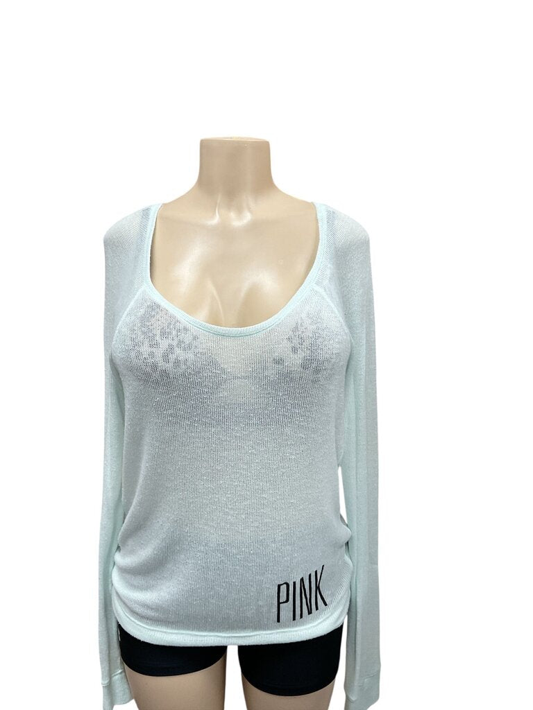 PINK (Med) Blue L/S Sweater