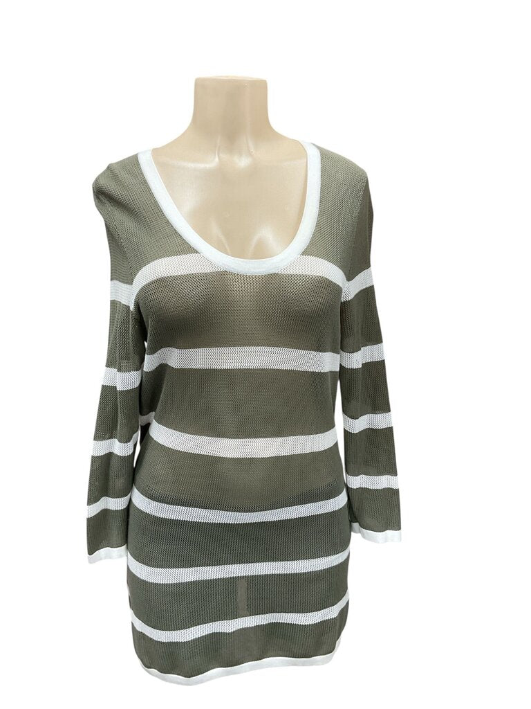 Tommy (Large) Bahama Green/White Knit Sweater