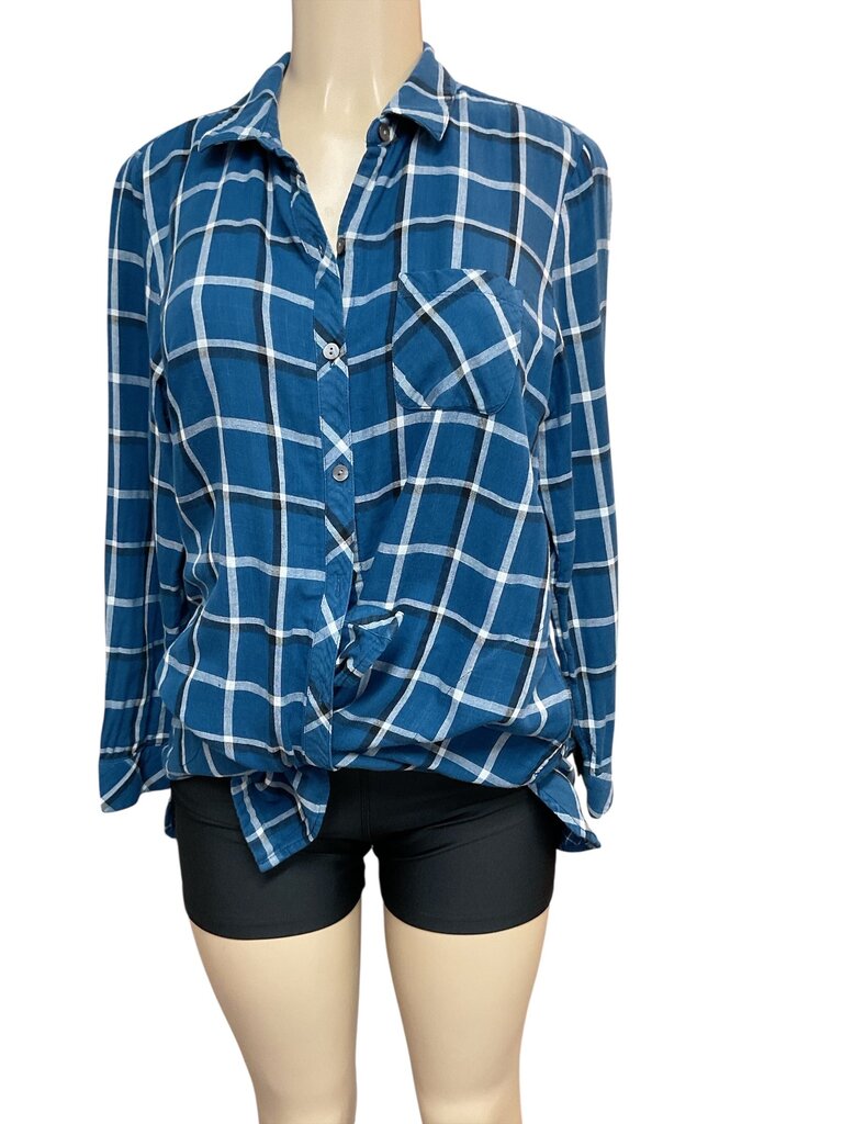 J Jill (MedP) Blue Plaid Blouse