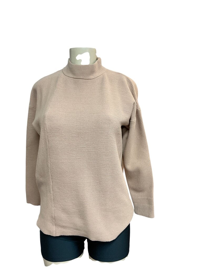 BTFBM (Med) Camel Ribbed Sweater