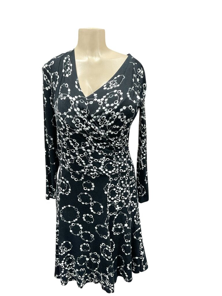 Donna (Large) Black/White/Grey Dress