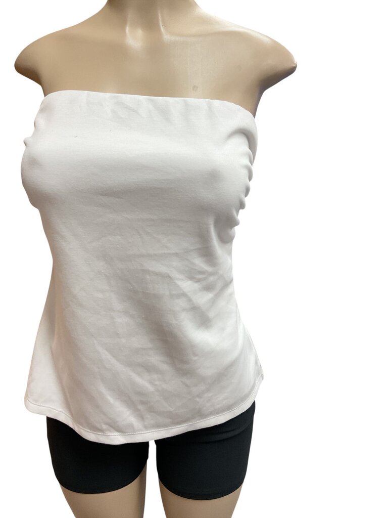 Emerson Lang white strapless side slit top