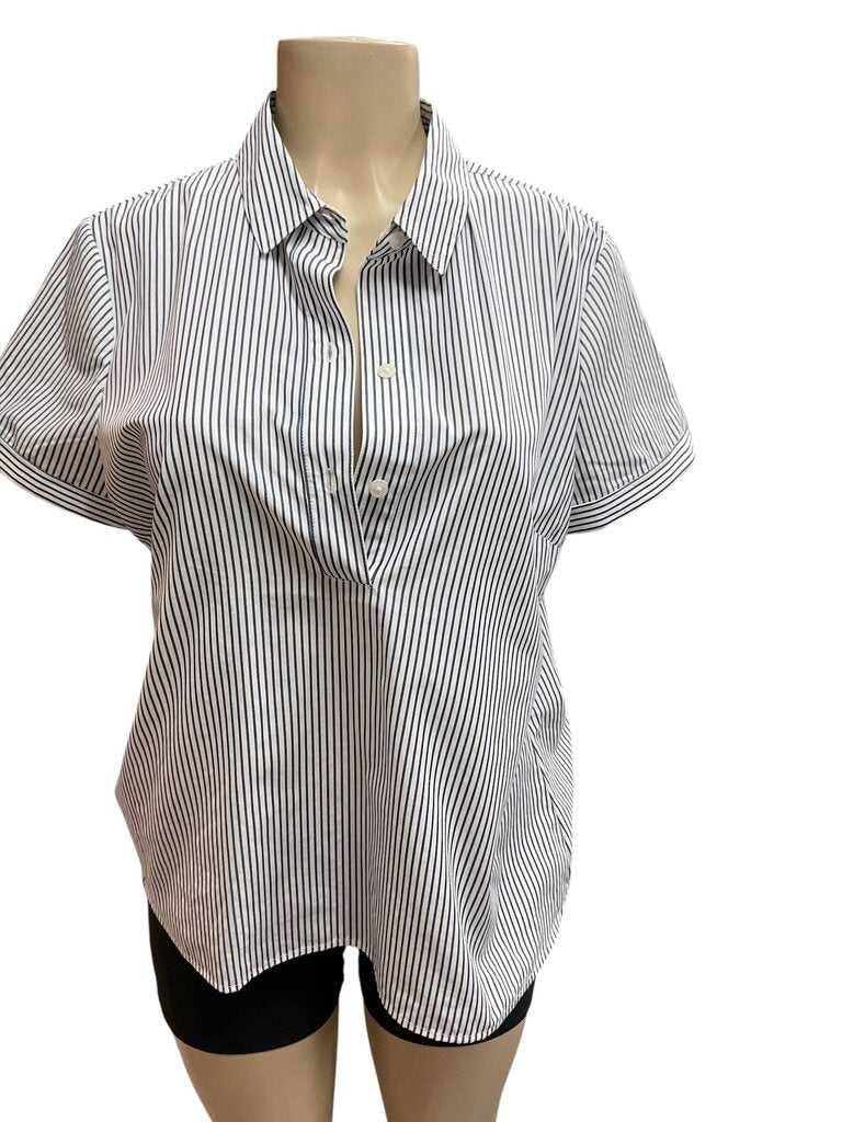 Van Heusen blue and white striped top