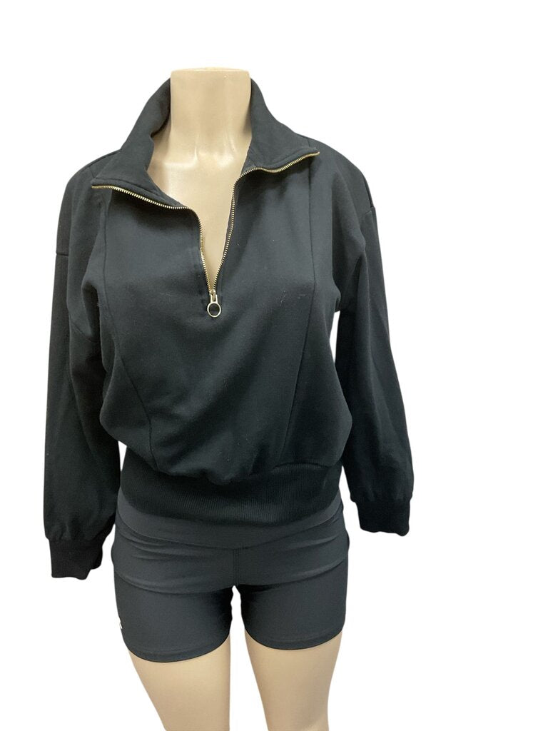 A new day black with gold zipper pull over