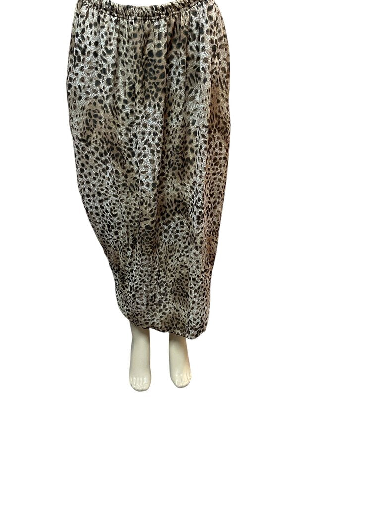 Cheetah (26) Print Flowy Midi Skirt